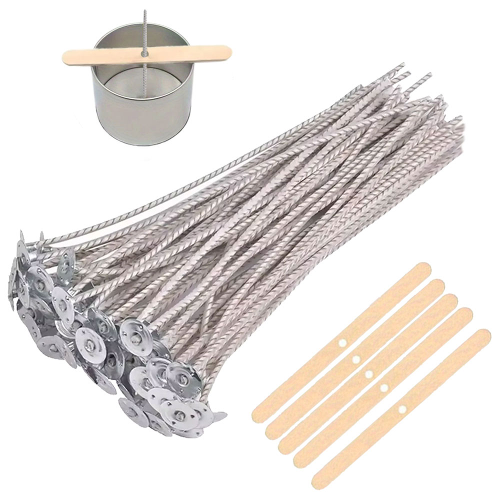 Candle Supplies Kit - 55pcs Bloem Kaars Lont Houten Stok