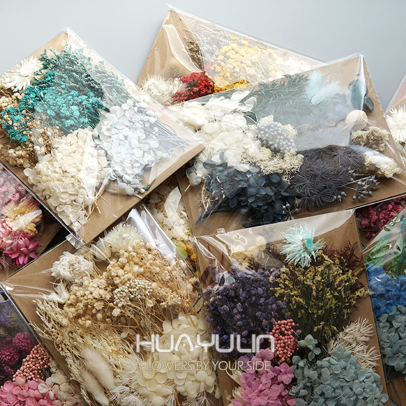 Candle Supplies Kit - 1-pack kunstplanten gedroogde echte bloemen geconserveerde