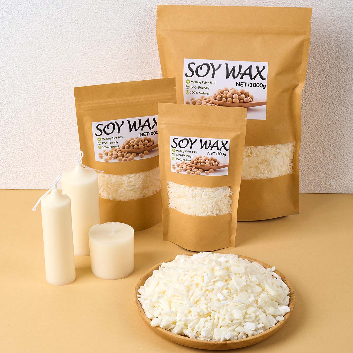 1 pond zuiver witte sojawas vo - Candle Supplies Kit recensie en prijs