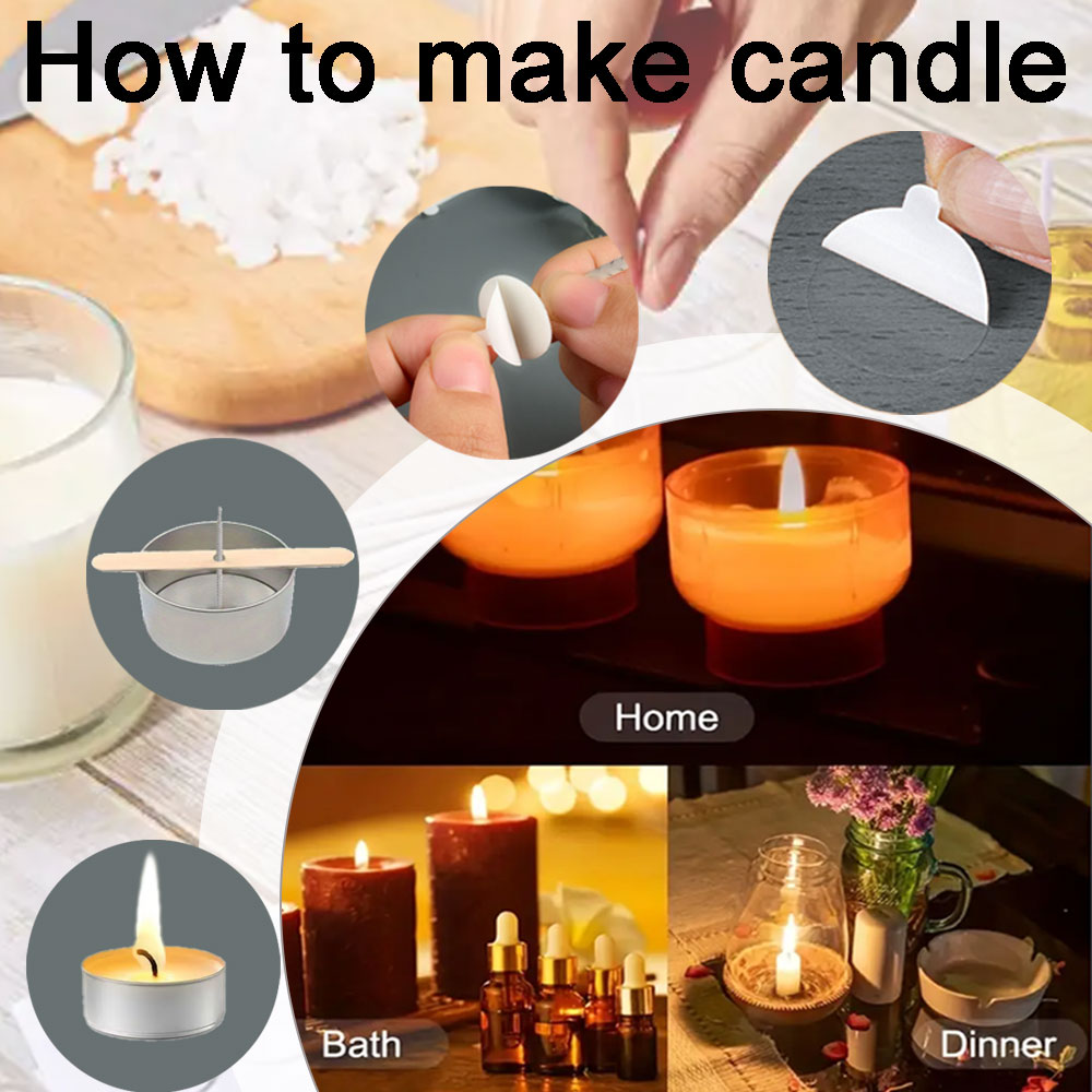 55pcs Bloem Kaars Lont Houten  - Candle Supplies Kit recensie en prijs